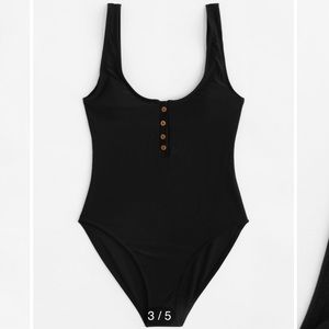 SHEIN black one piece swimsuit